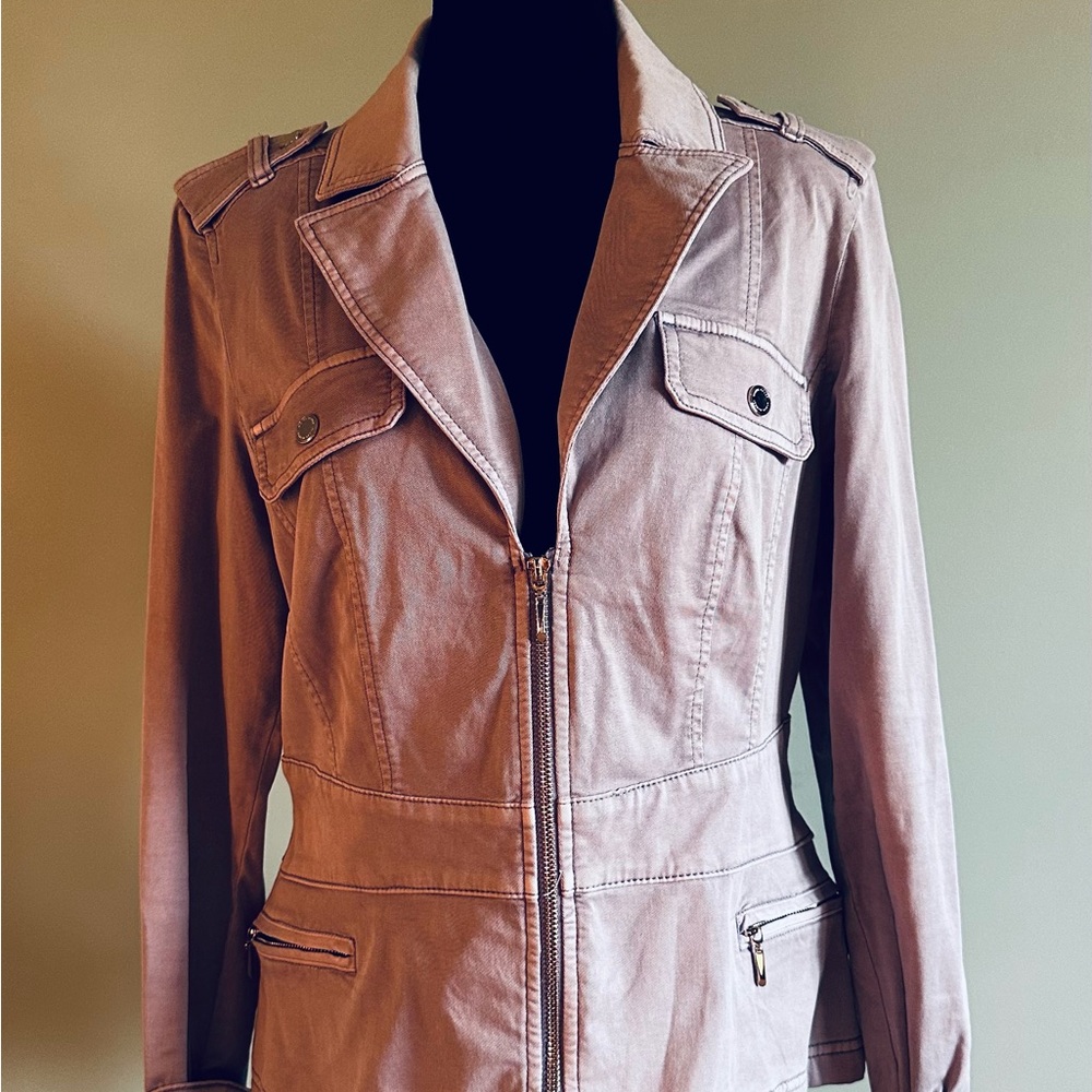 White House Black Market Lavender Jean Jacket